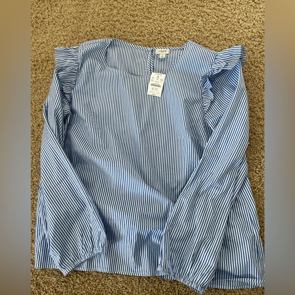 J.Crew Factory Ruffle shoulder blouse